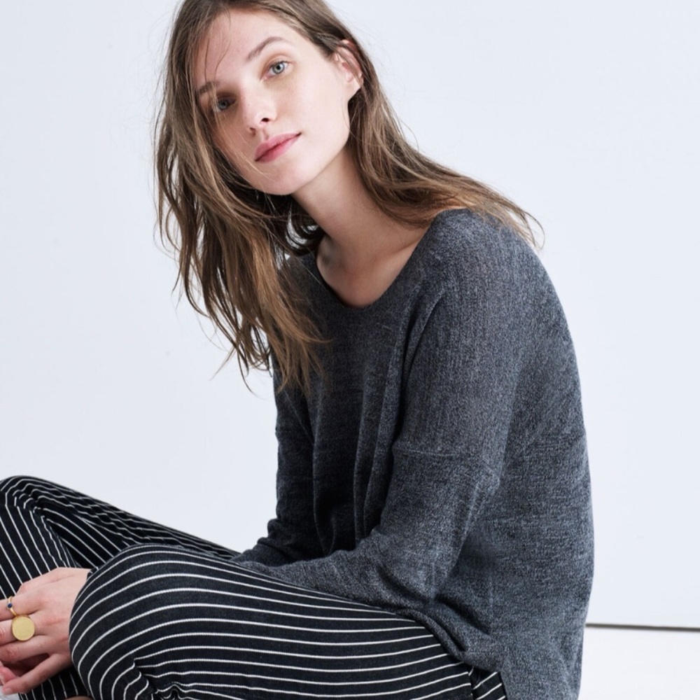 Madewell Northlight Pullover Sweater Charcoal Women’s Size XS